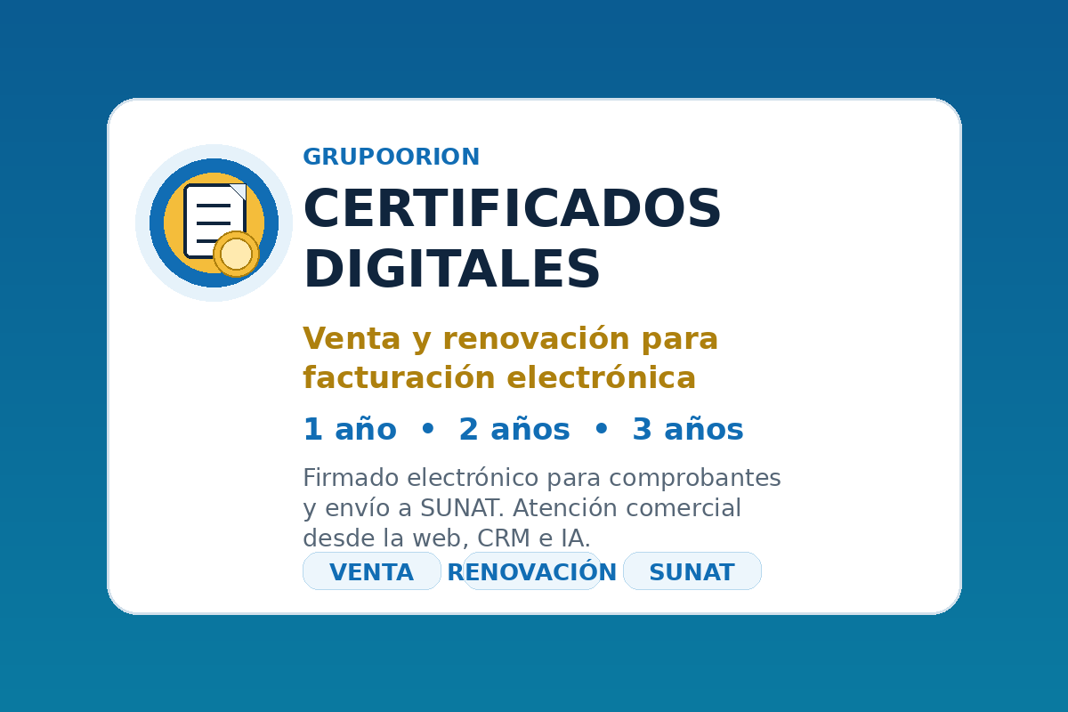 Certificados digitales GrupoOrion